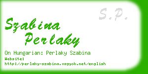 szabina perlaky business card